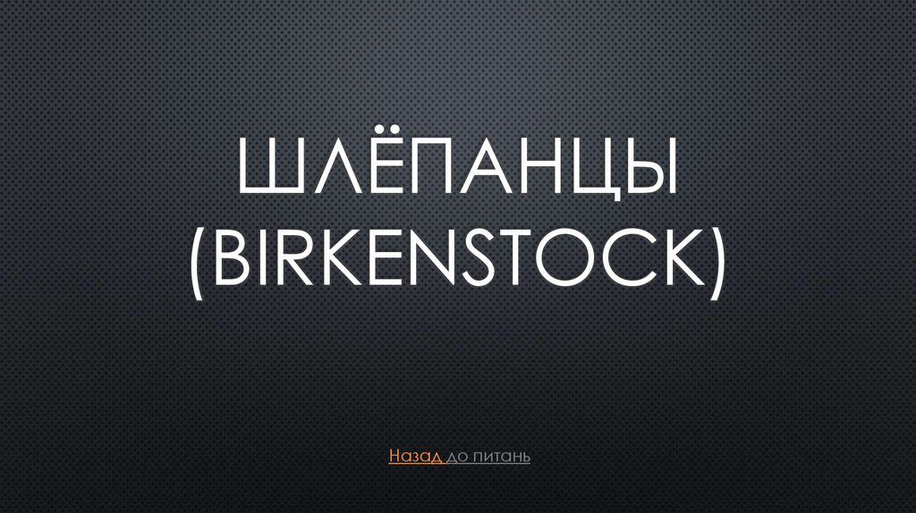 Шлёпанцы (Birkenstock)