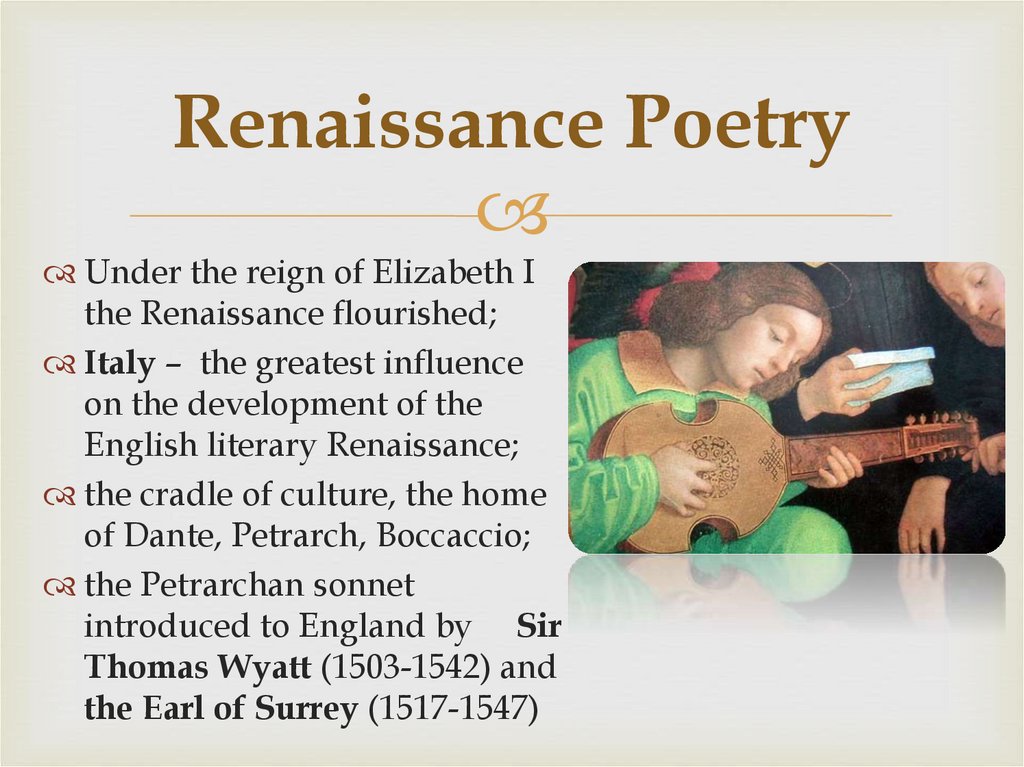 Renaissance Poetry