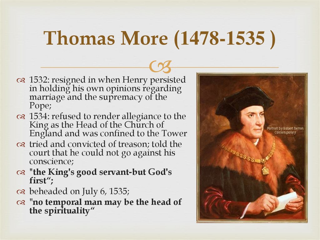 Thomas More (1478-1535 )