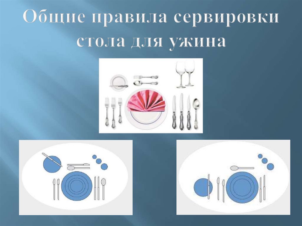 Общие правила сервировки стола для ужина