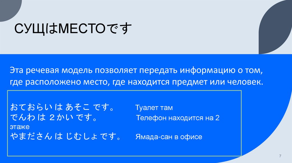 СУЩはМЕСТОです