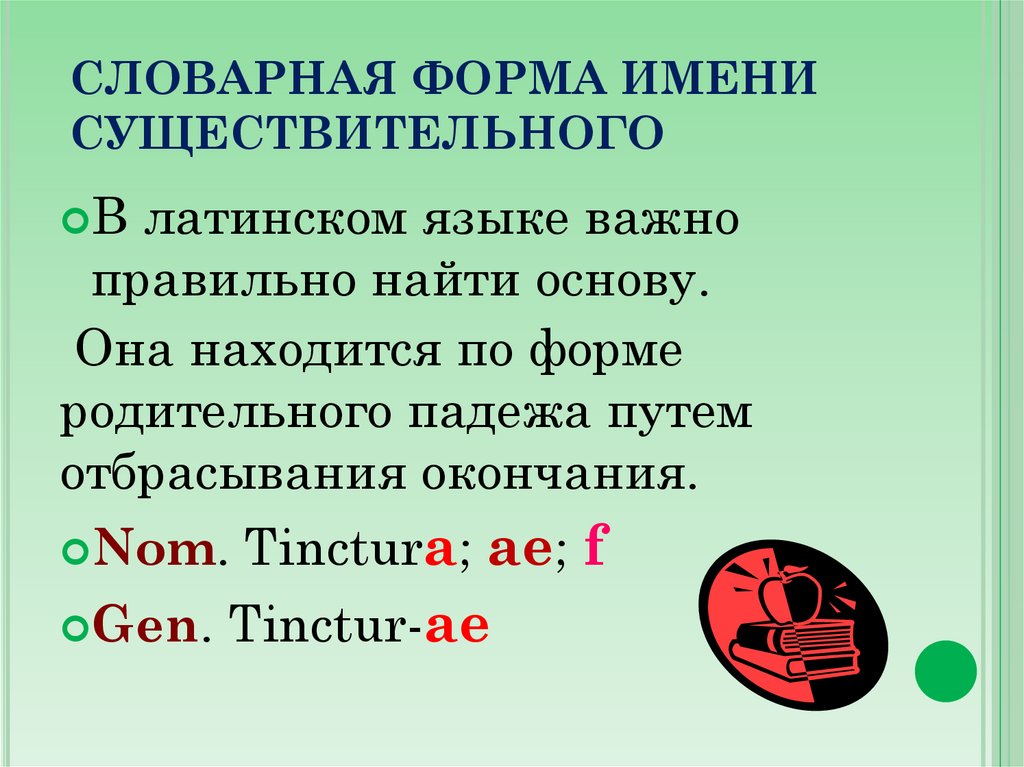 СЛОВАРНАЯ ФОРМА ИМЕНИ СУЩЕСТВИТЕЛЬНОГО