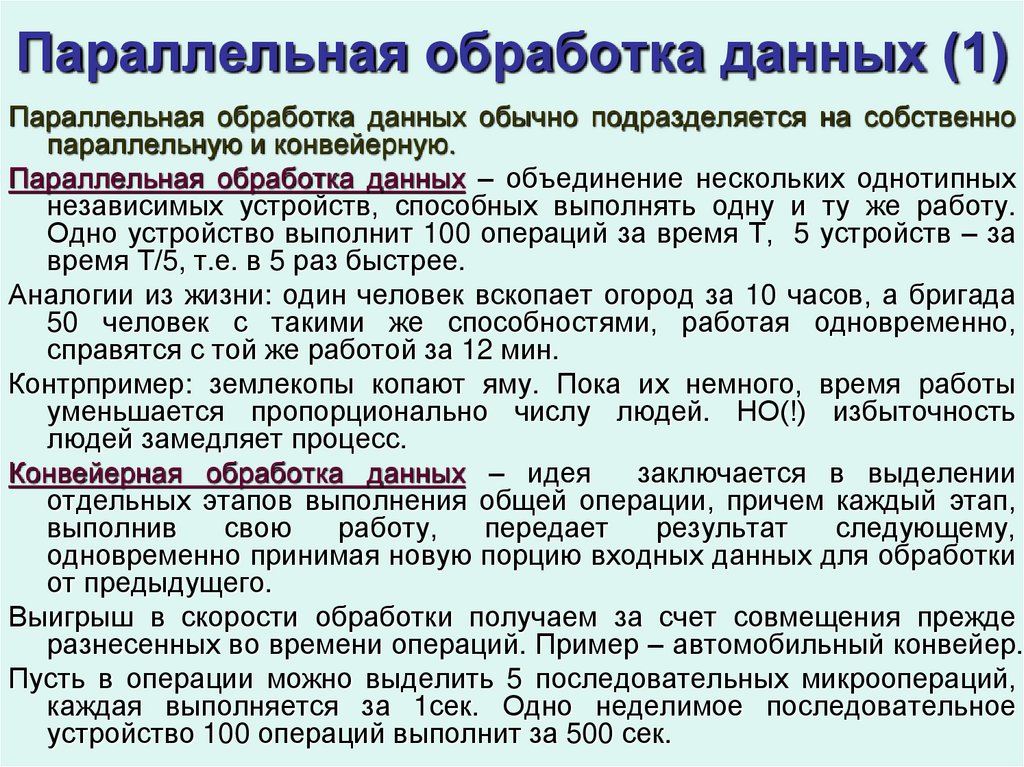 Параллельная обработка данных (1)