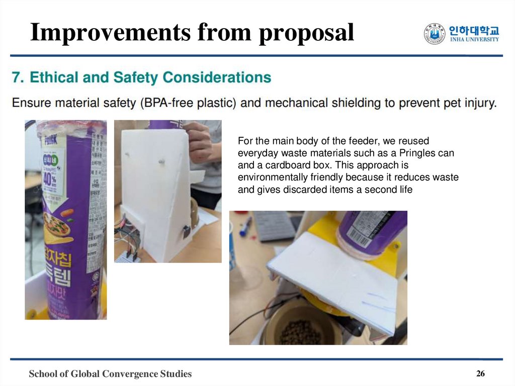 Improvements from proposal