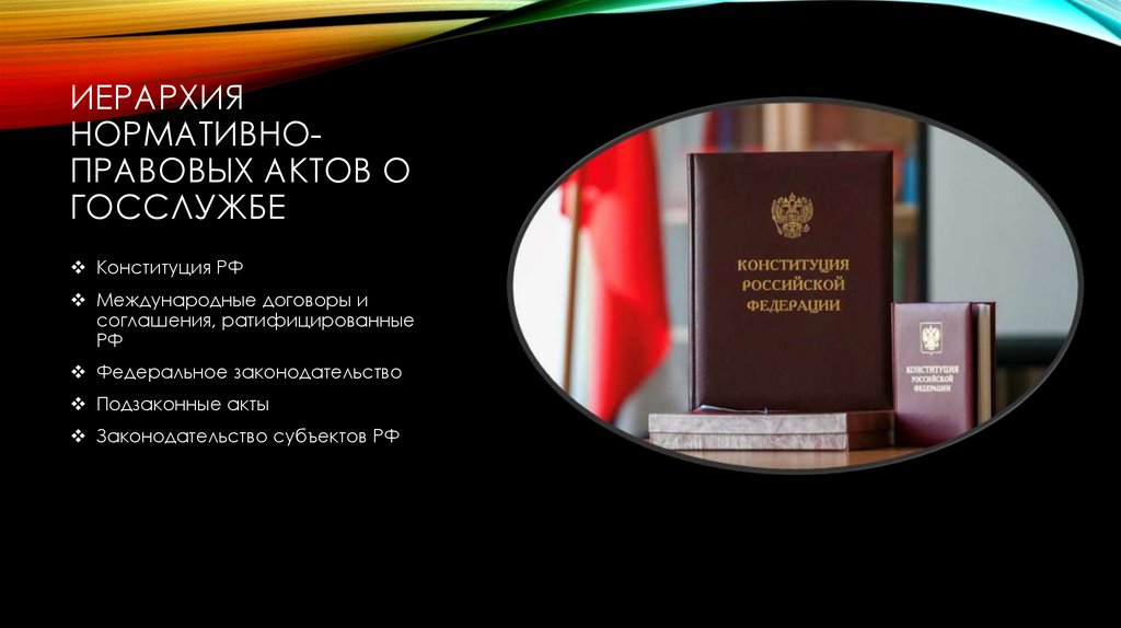 Иерархия нормативно-правовых актов о госслужбе