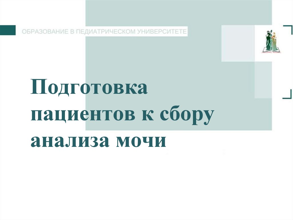 Подготовка пациентов к сбору анализа мочи