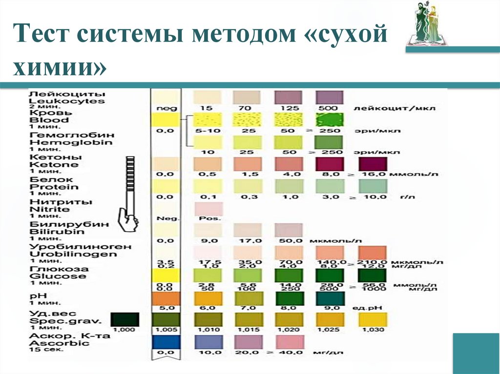 Тест системы методом «сухой химии»