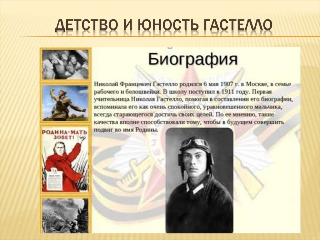 Детство и юность гастелло