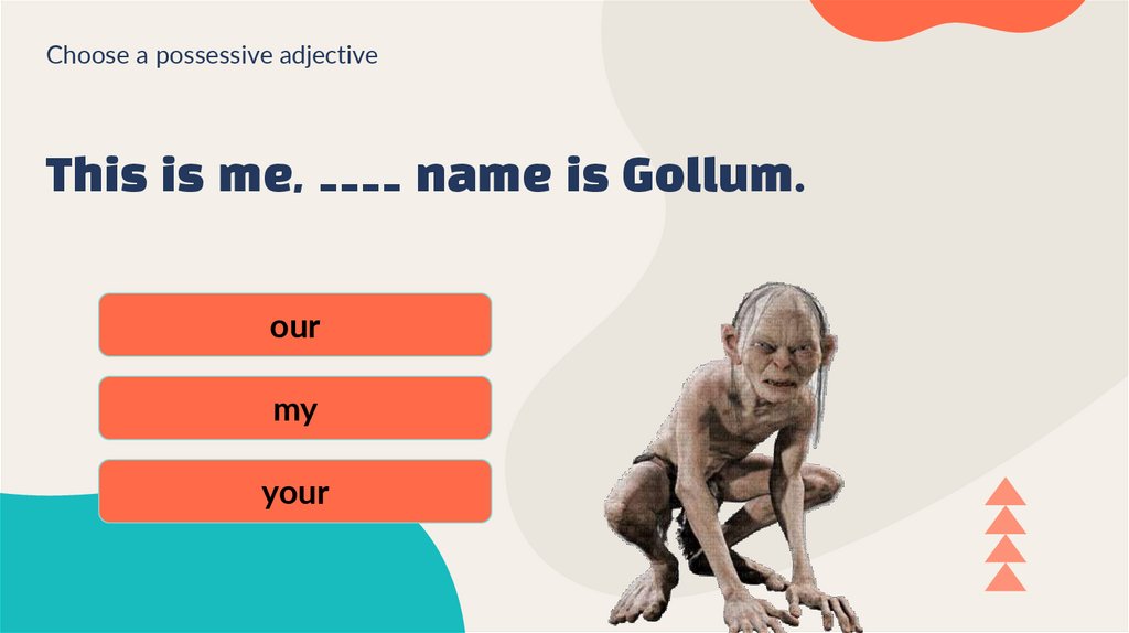 This is me, ____ name is Gollum.