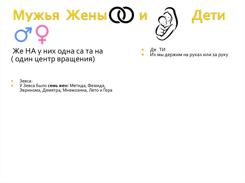 Мужья Жены и Дети