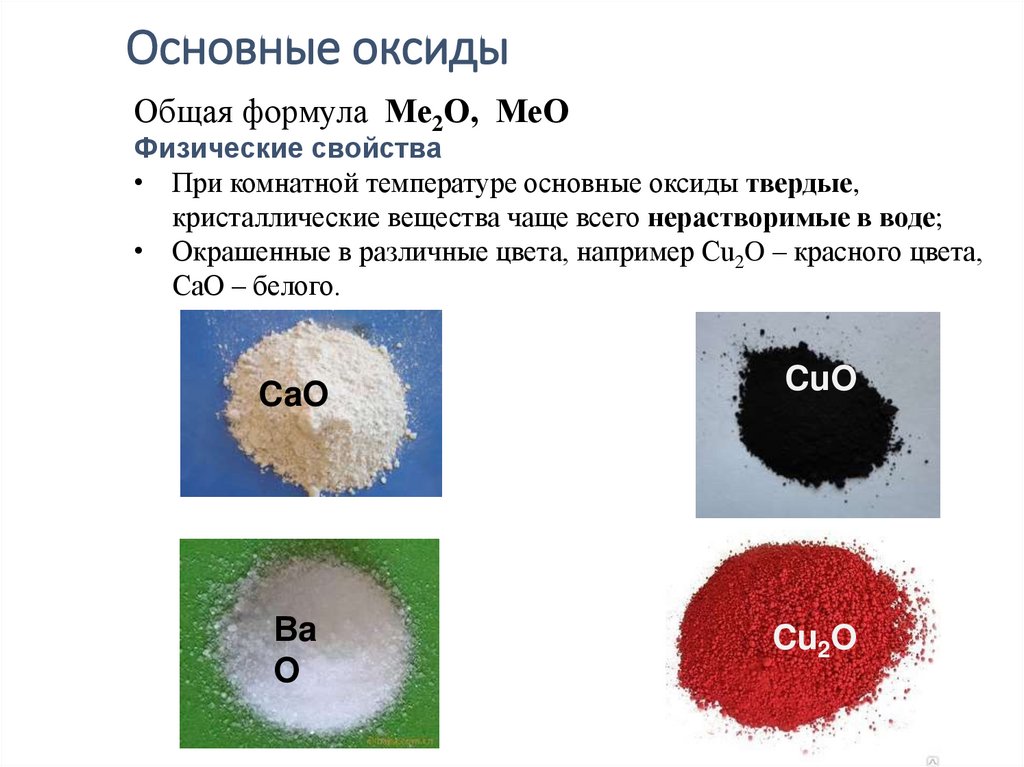 Основные оксиды