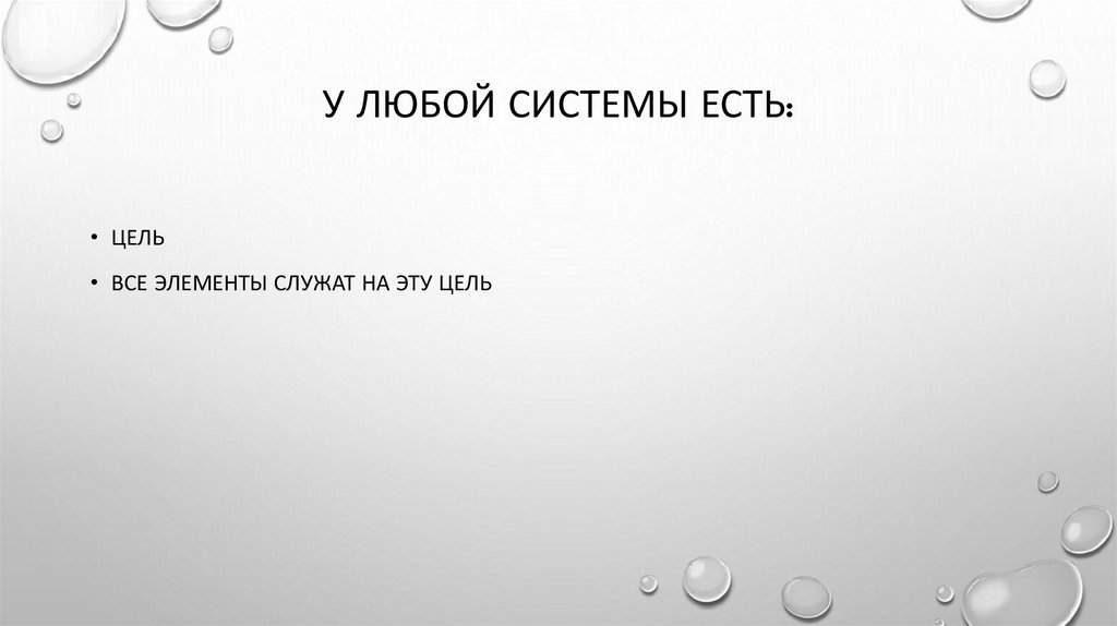 У любой системы есть: