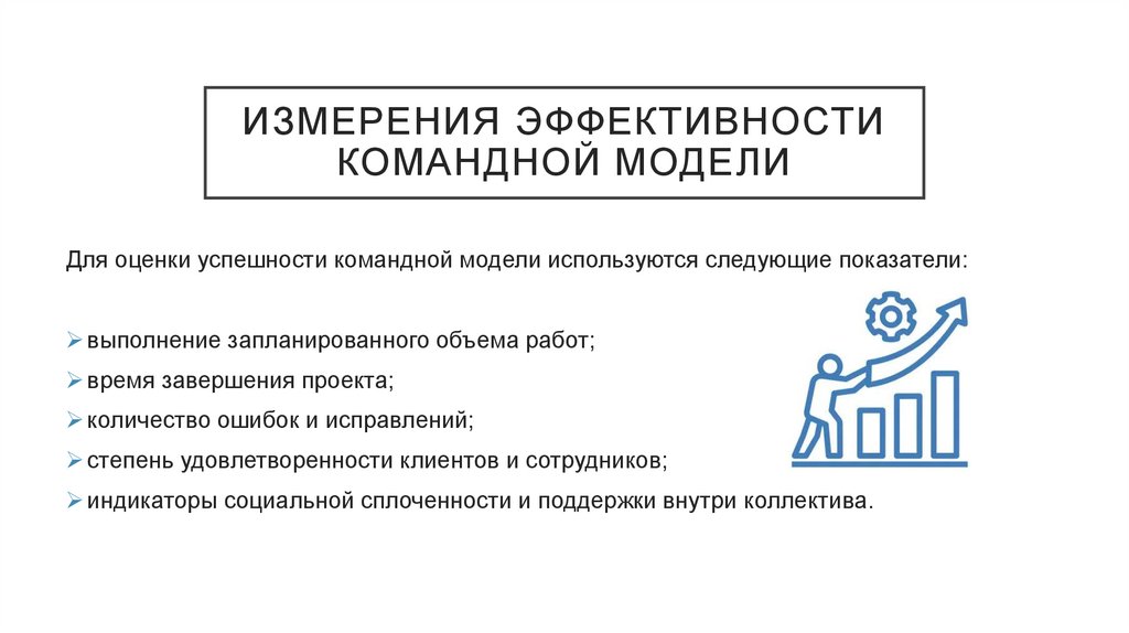 Измерения эффективности командной модели