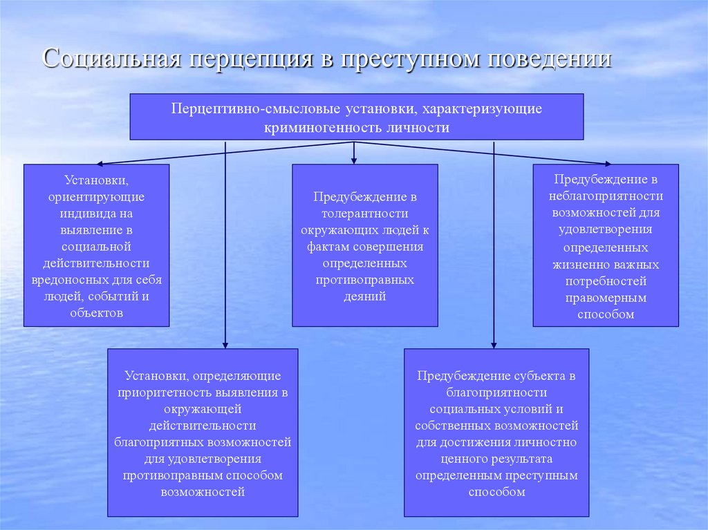Социальная перцепция в преступном поведении