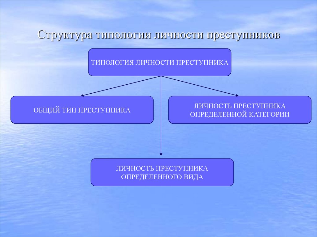 Структура типологии личности преступников