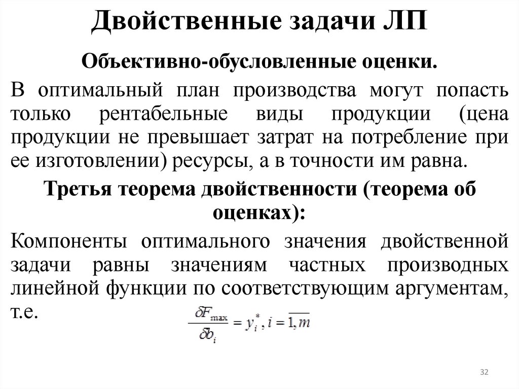 Двойственные задачи ЛП