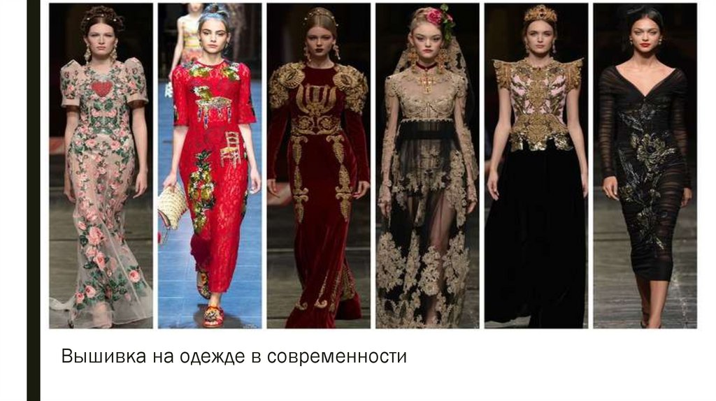 Вышивка на одежде в современности