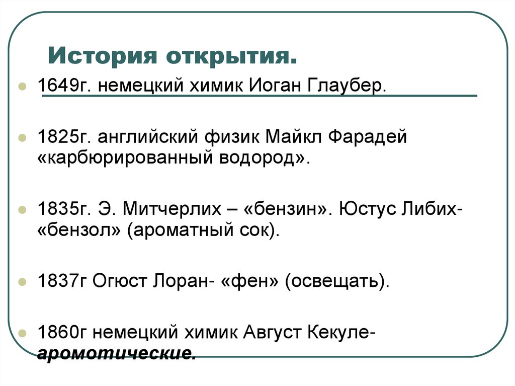 История открытия.