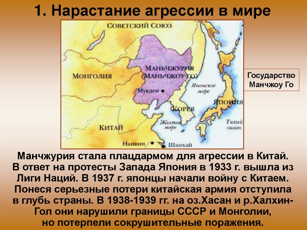 1. Нарастание агрессии в мире