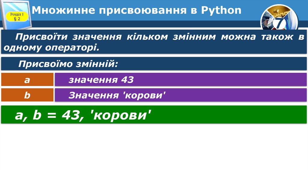 Множинне присвоювання в Python