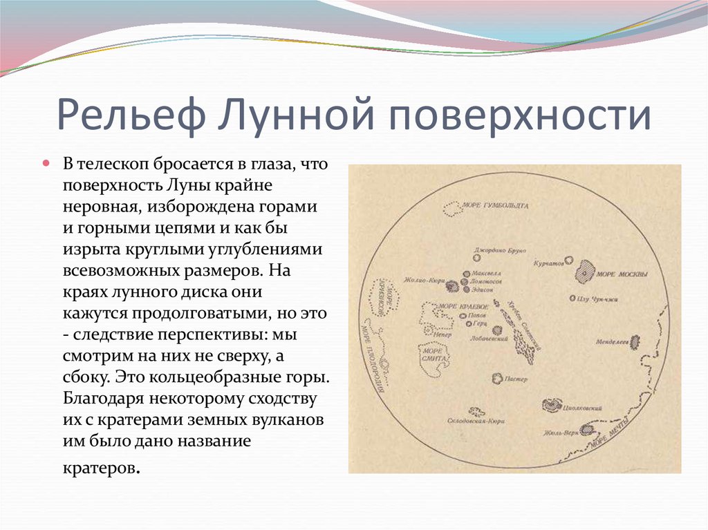 Рельеф Лунной поверхности