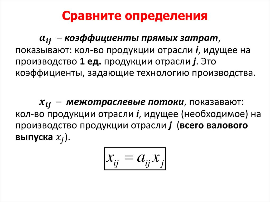 Сравните определения