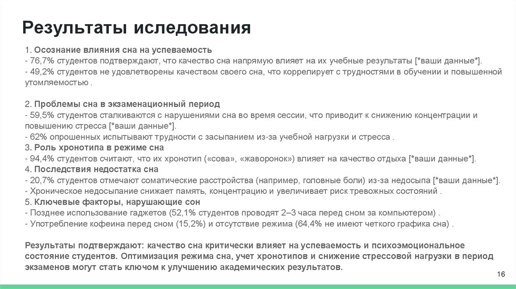 Результаты иследования