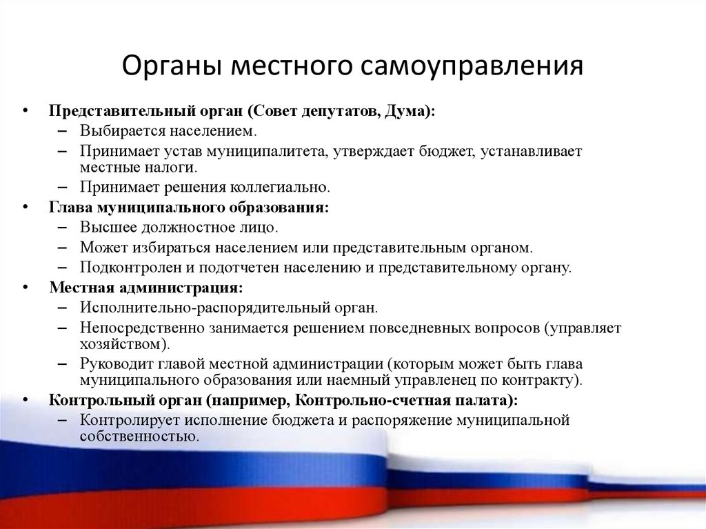 Органы местного самоуправления