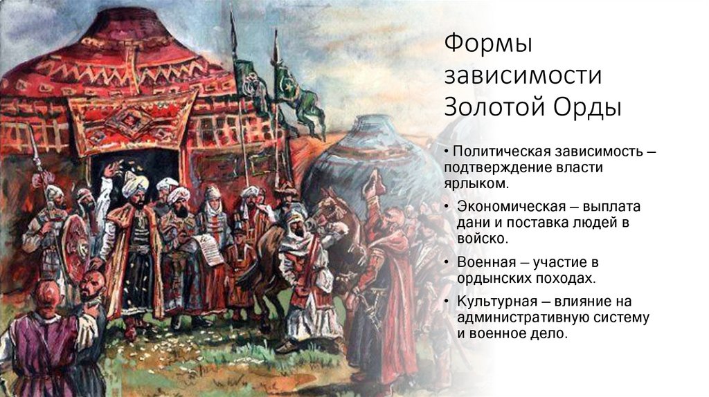 Формы зависимости Золотой Орды