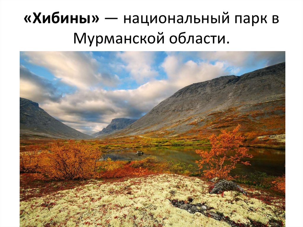 «Хибины» — национальный парк в Мурманской области.
