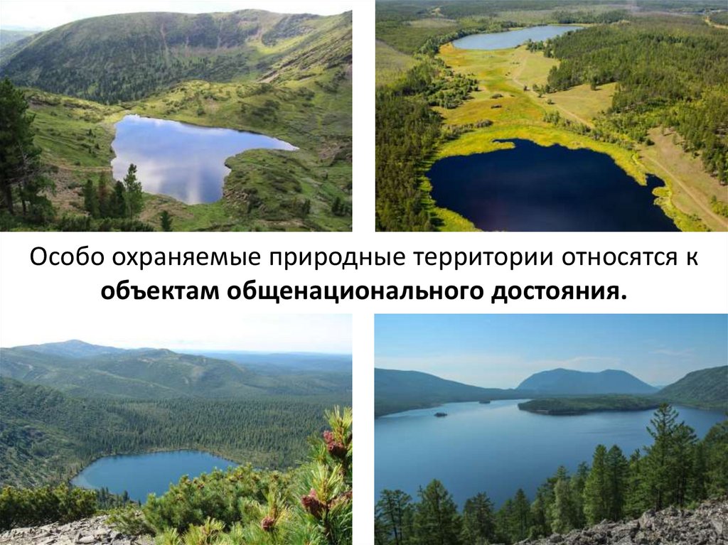 Особо охраняемые природные территории относятся к объектам общенационального достояния.