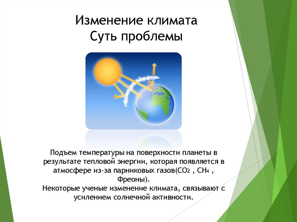 Изменение климата Суть проблемы
