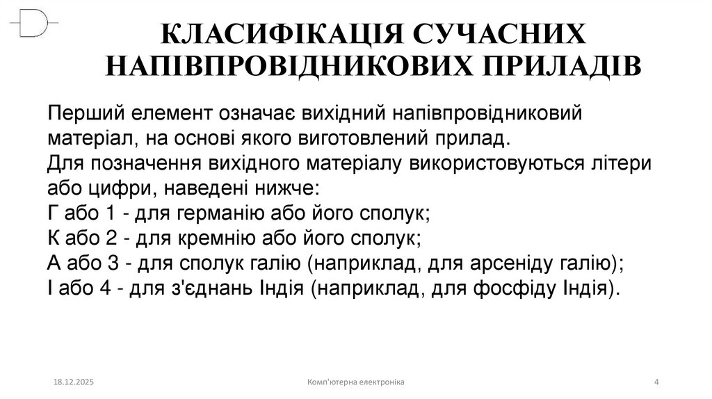 КЛАСИФІКАЦІЯ СУЧАСНИХ НАПІВПРОВІДНИКОВИХ ПРИЛАДІВ