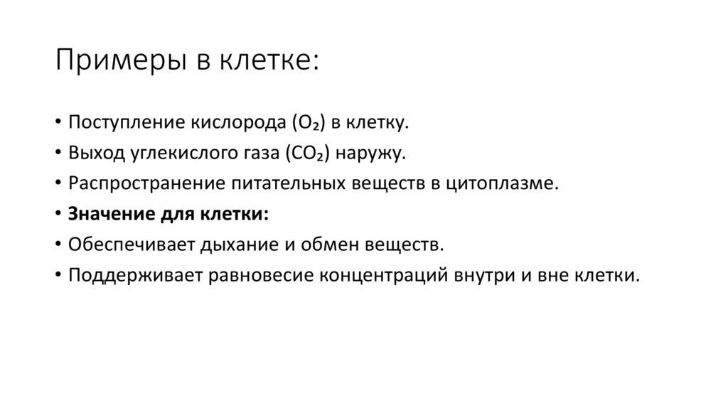 Примеры в клетке: