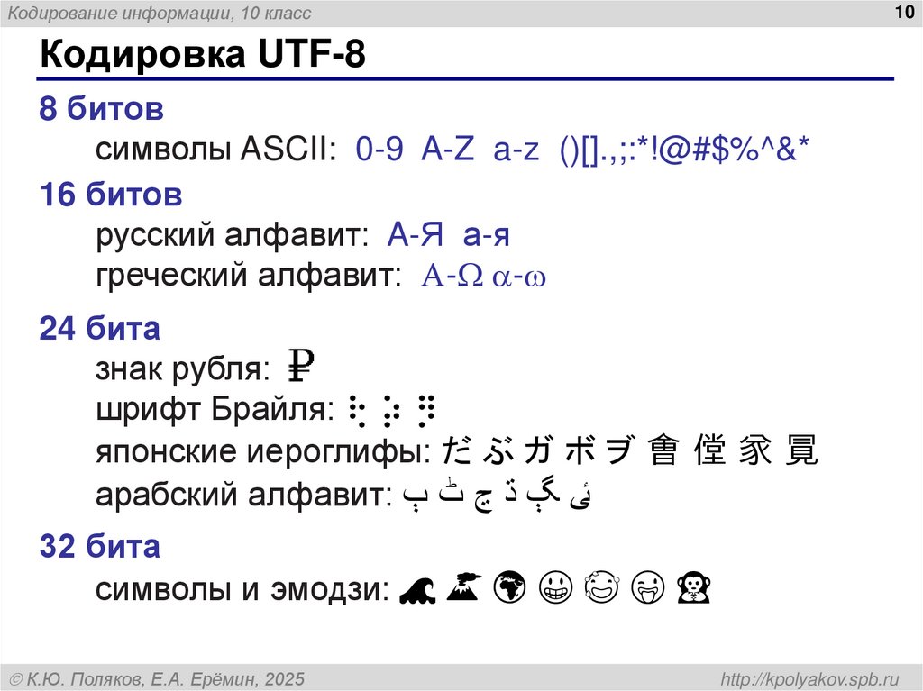 Кодировка UTF-8