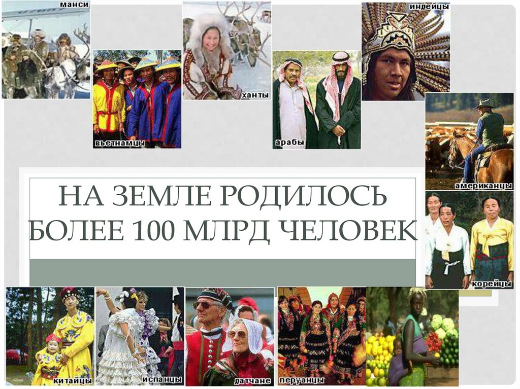НА ЗЕМЛЕ РОДИЛОСЬ БОЛЕЕ 100 МЛРД человек