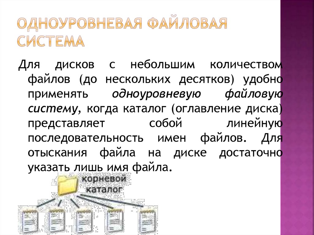 Одноуровневая файловая система