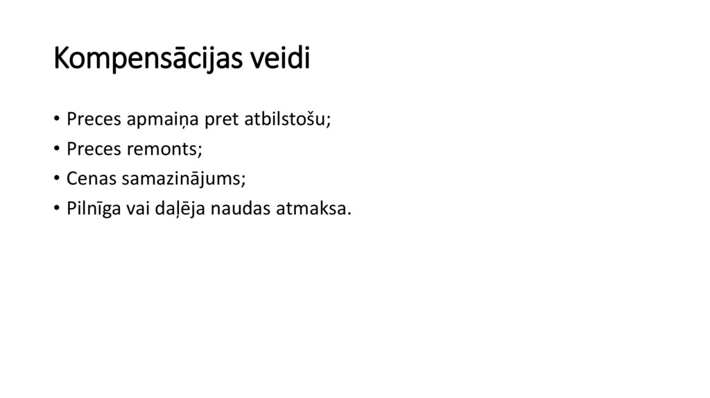 Kompensācijas veidi