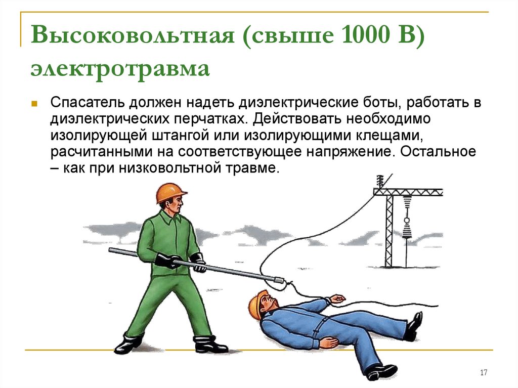 Высоковольтная (свыше 1000 В) электротравма