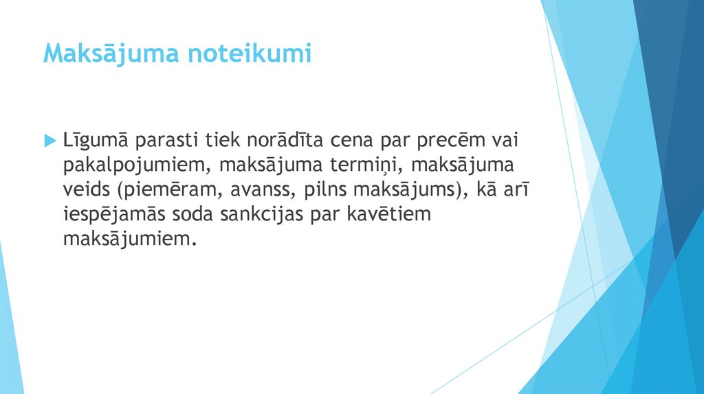 Maksājuma noteikumi