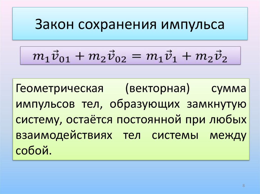Закон сохранения импульса