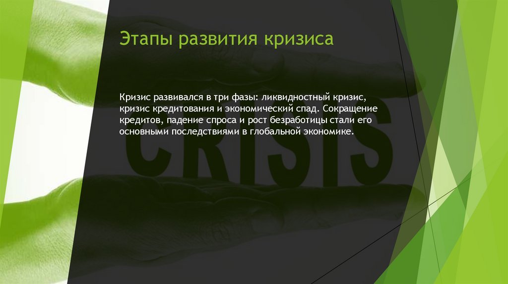 Этапы развития кризиса