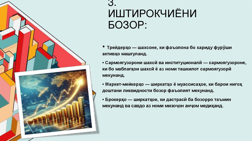 3. Иштирокчиёни бозор: