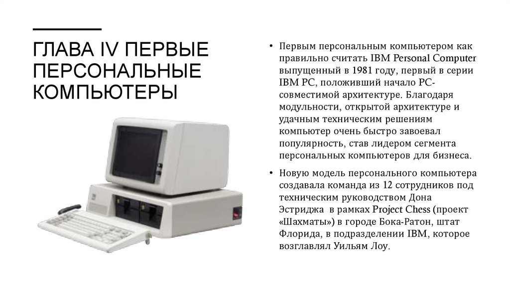 Глава IV Первые персональные компьютеры