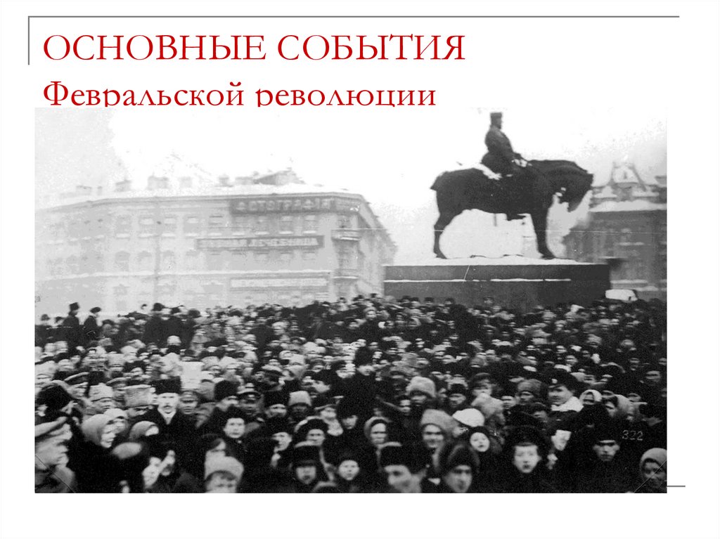 ОСНОВНЫЕ СОБЫТИЯ Февральской революции