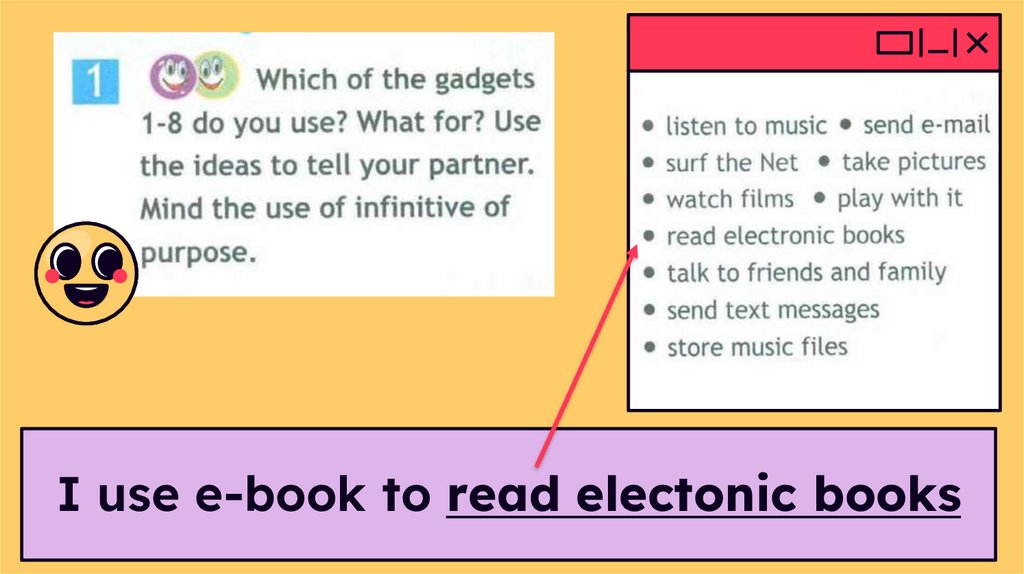 I use e-book to read electonic books