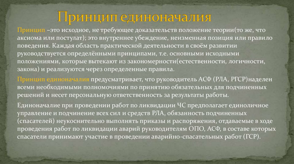 Принцип единоначалия