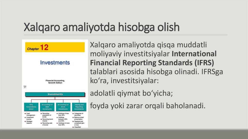 Xalqaro amaliyotda hisobga olish