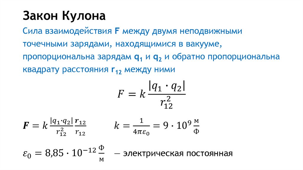 Закон Кулона