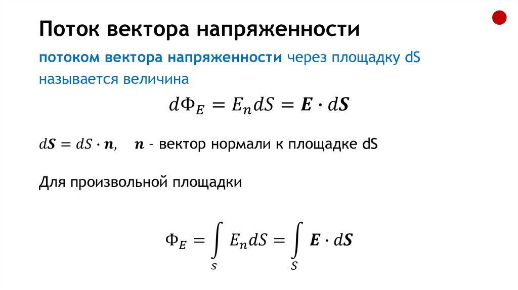 Поток вектора напряженности